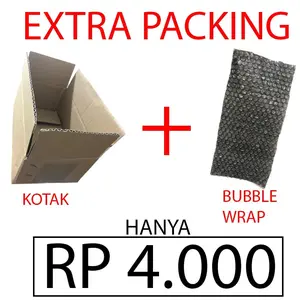 EXTRA PACKING ( KOTAK + BUBBLE WRAP ) UNTUK MEMINIMALISIR KERUSAKAN