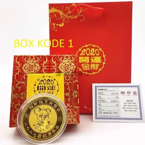 Jewelry Gift Box Koin Emas Edisi Shio Tikus 2020 ~ Cocok Untuk Gift.