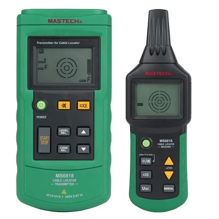 Mastech MS6818 Cable Locator Metal Pipe Detector Wire Tracker MS-6818