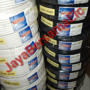 Kabel Listrik 2x0.75 serabut Putih / Hitam Evolus / Hyo-Nyyhyo 50meter