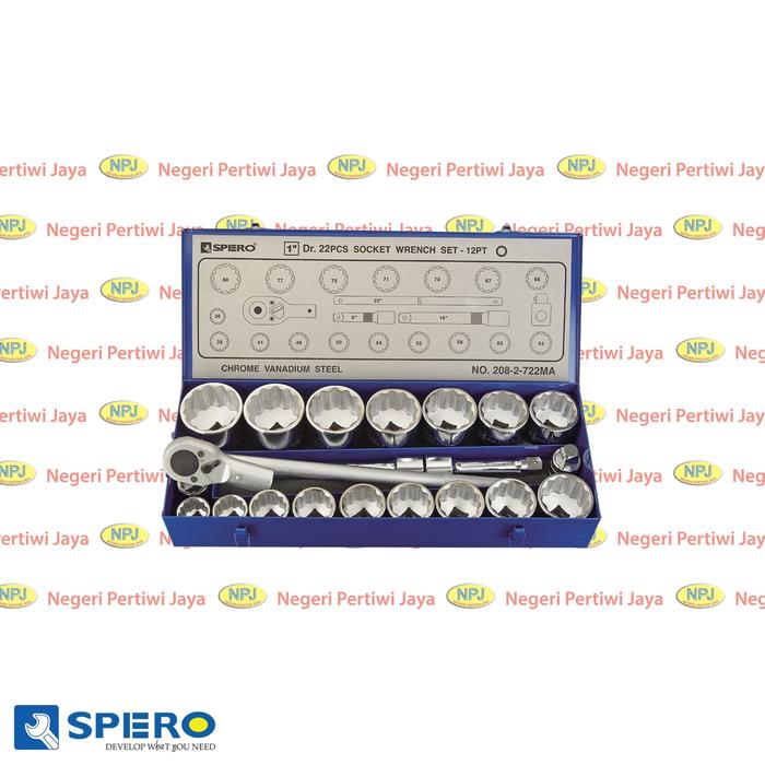 Gambar Spero Socket Set 1 inch 12PT 22pcs - Kunci Shock Set dari negeripertiwijaya Kota Administrasi Jakarta Barat Tokopedia