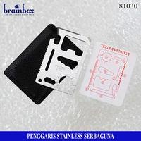 Gambar Pisau Kartu Multiguna Penggaris Besi Serbaguna Pocket Tool Multifuncti dari Brainbox Car and Home Kota Batam 5 Tokopedia