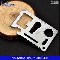 Gambar Pisau Kartu Multiguna Penggaris Besi Serbaguna Pocket Tool Multifuncti dari Brainbox Car and Home Kota Batam 1 Tokopedia