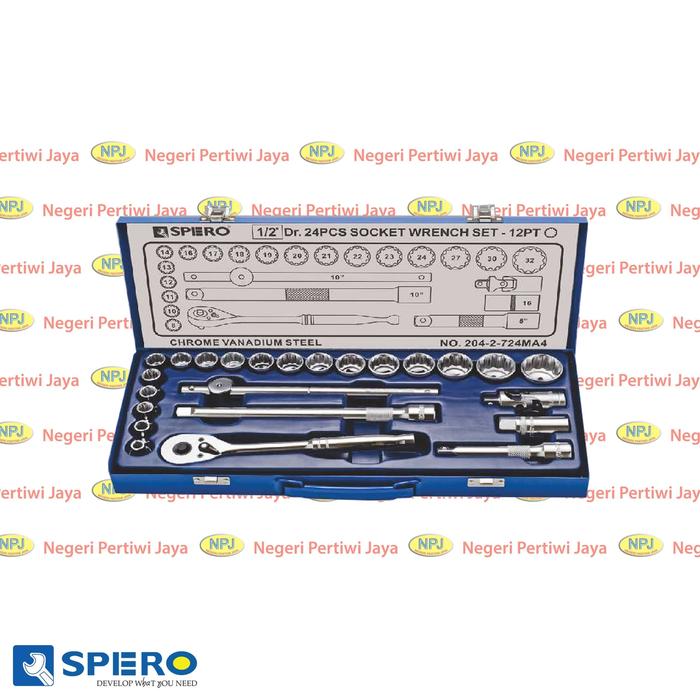 Gambar Spero Socket Set 1/2 inch 12PT 24pcs - Kunci Shock Set dari negeripertiwijaya Kota Administrasi Jakarta Barat Tokopedia