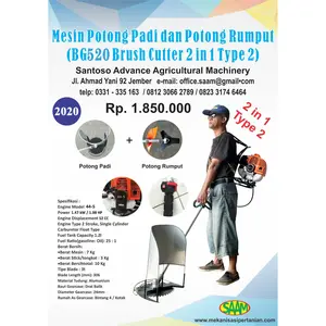 Paket Alat Potong Padi Alat Panen Padi dan Mesin Potong Rumput 2 Tak