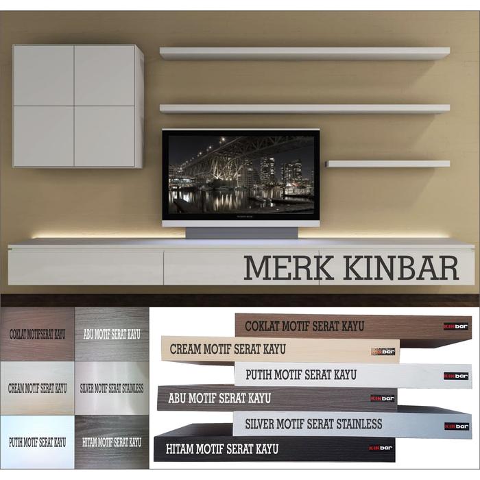 Promo K399 KINBAR 40x10x4cm Rak Dinding Minimalis Floating Shelf Kayu ...