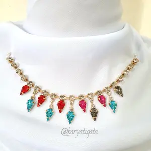 Aksesoris Garmen Rantai Berlian Imitasi Motif Charm