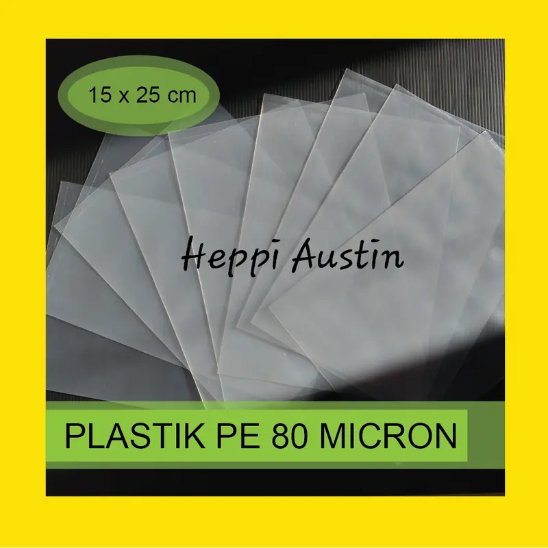 Kantong Plastik PE Tebal 80 Micron Ukuran 15 x 25 CM 0