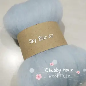 Wool Felt Sky Blue 67 - Felting Needles
