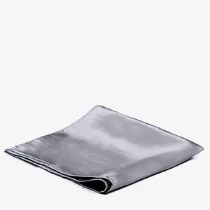 pocket square / sapu tangan jas abu tua bahan satin