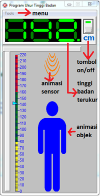 Gambar Pengukur Tinggi Badan-Sensor-Aplikasi-Software-Source Code Delphi dari raftechbandung Kota Bandung 1 Tokopedia