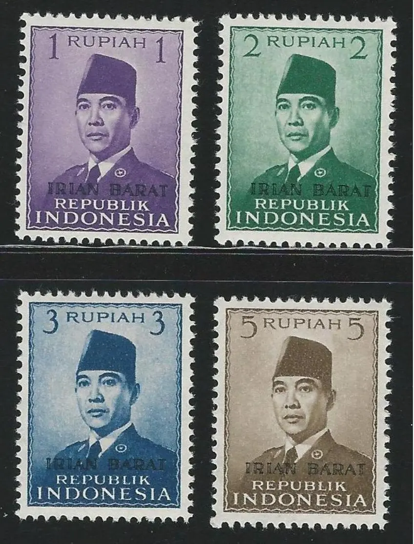 Perangko/Prangko Indonesia. PRESIDEN SOEKARNO cetak tindih IRIAN BARAT