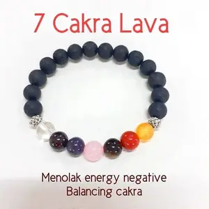 GELANG 7 CAKRA LAVA - 8MM