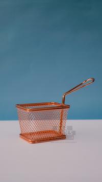 Gambar Rose Gold Chip Basket Waterdrop handle-Tempat Keranjang Makanan Cafe - Small dari BAR TOOLS INDONESIA Kota Malang 2 Tokopedia