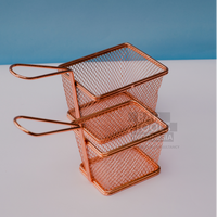 Gambar Rose Gold Chip Basket Waterdrop handle-Tempat Keranjang Makanan Cafe - Small dari BAR TOOLS INDONESIA Kota Malang 3 Tokopedia