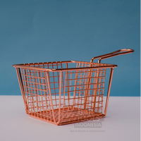 Gambar Rose Gold Chip Basket-Keranjang Tempat Makanan Snack Dekorasi Cafe dari BAR TOOLS INDONESIA Kota Malang 2 Tokopedia