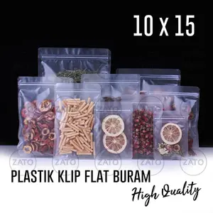 10x15 - 100 pcs Plastik Klip BURAM FLAT Plastik kemasan packaging pouch