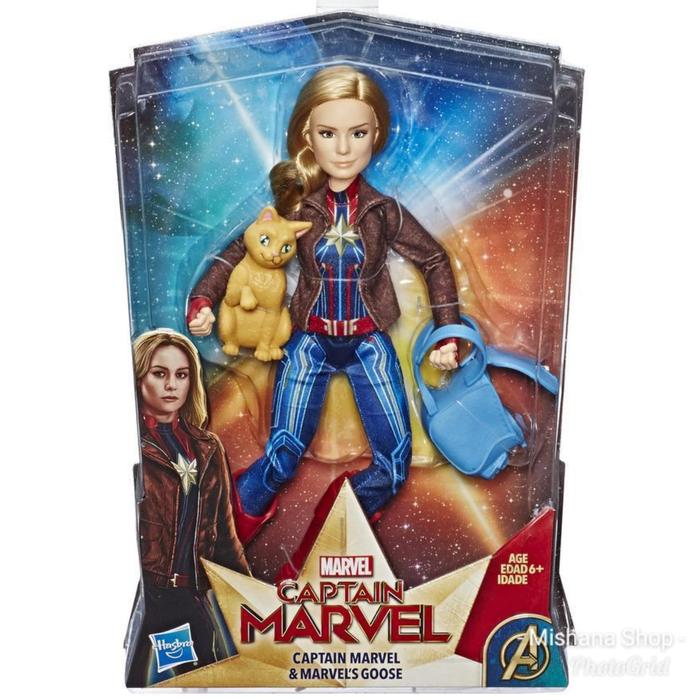 Gambar Boneka Captain Marvel Doll 30cm & Marvel’s Goose the Cat HASBRO dari Mishana Shop Kab. Tangerang Tokopedia
