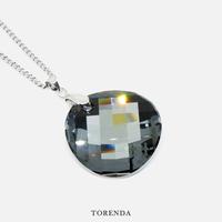 Gambar Torenda Kalung Wanita Liontin Big Twist Pendant Swarovski - Hitam - Orange dari Torenda Kota Administrasi Jakarta Pusat 1 Tokopedia