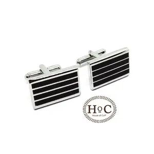 houseofcuff cufflink kancing manset LINE RECTANGLE CUFFLINKS