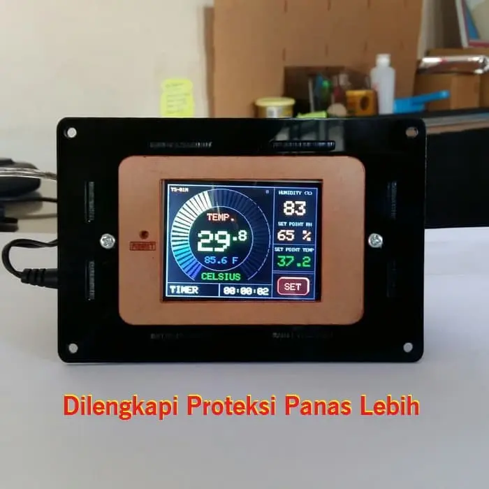Alat Mesin Tetas Otomatis, Kontrol Suhu, Kelembapan, Timer, TS-01M,