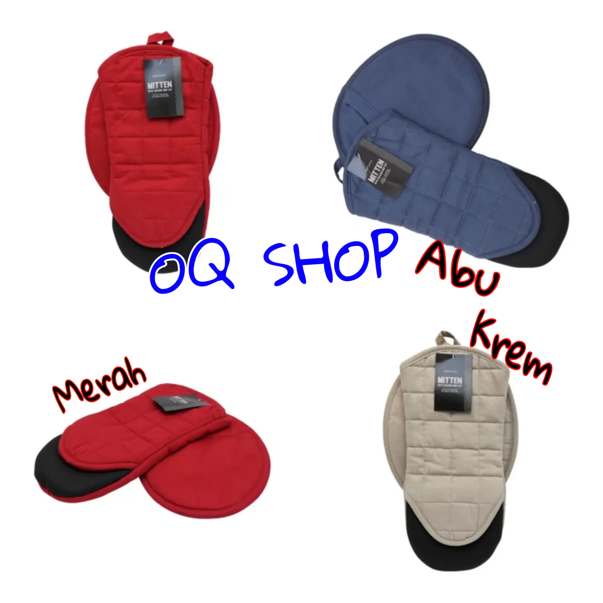 SET SARUNG TANGAN OVEN SILIKON GRIP 2 PCS / MITTEN W SILICON GRIP