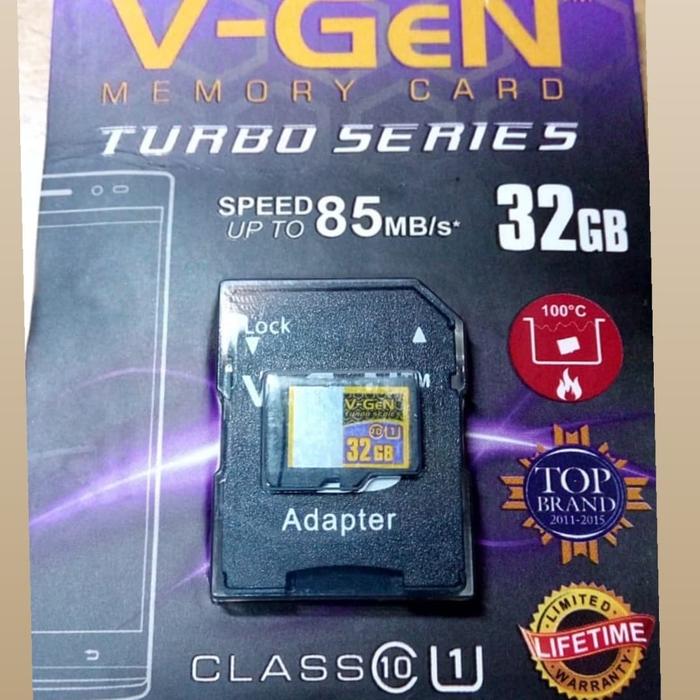 Gambar Memory Vgen 32GB Class 10 Turbo plus Adaptor dari hsnolshop_NEW Kota Depok Tokopedia