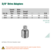 Gambar SATA TOOLS 3/8 Inch Drive Adapter to 1/2 Inch 12914 dari KODAKI Mall Kota Administrasi Jakarta Utara 2 Tokopedia