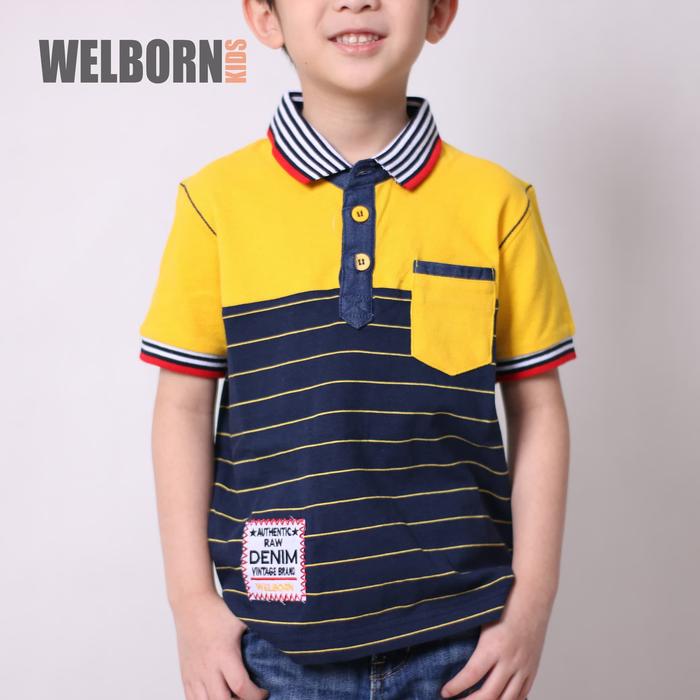 Gambar Welborn Kids Polo Shirt Kuning Biru Anak Laki - 4 dari Welborn Kids Kota Administrasi Jakarta Barat Tokopedia