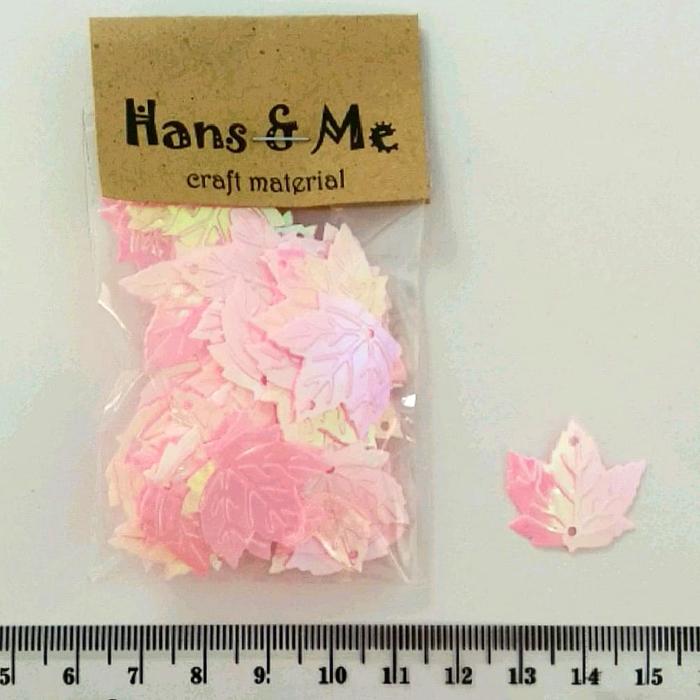 Gambar Payet Manik Daun Anggur Pink dari Hans and Me Kota Administrasi Jakarta Barat Tokopedia