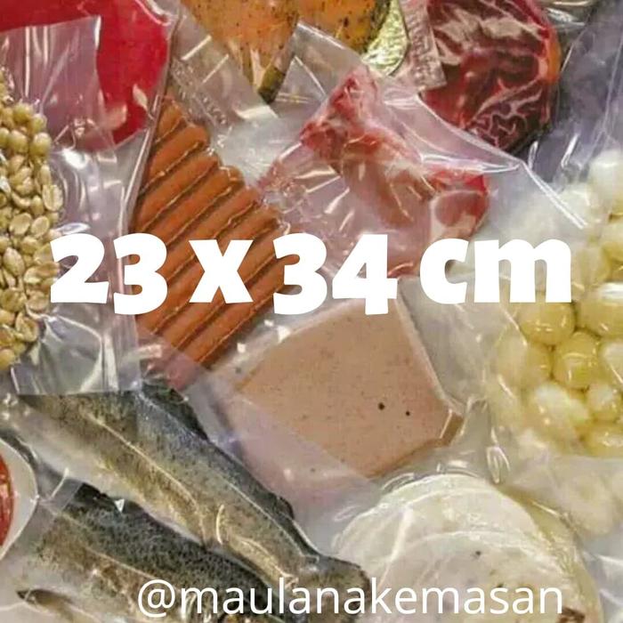 Gambar plastik vakum vacuum bag 23cm x 34cm termurah berkualitas 80mic dari Maulana kemasan Kota Administrasi Jakarta Barat Tokopedia