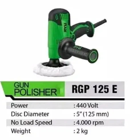 Ryu RGP 125 E mesin poles ryu polisher tekifo ryu