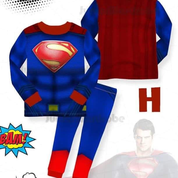 Gambar JW118 #H Superman (baju setelan anak superhero import) dari Cherish Shopp Kota Surabaya Tokopedia