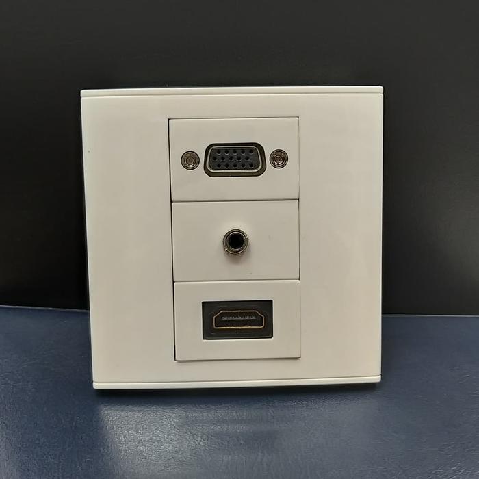 Gambar stop kontak hdmi vga audio 3.5 mini stereo dari PISON SHOP.ID Kota Administrasi Jakarta Pusat Tokopedia
