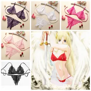 Bra Set Lingerie Open G Sstring Lingerie A129 Wanita Transparan Mini