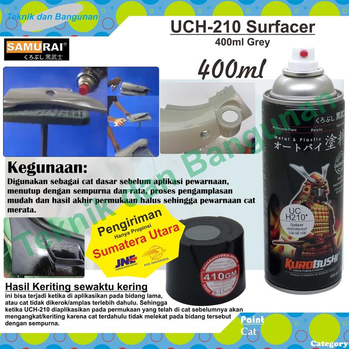 Gambar Cat Semprot Samurai Surfacer UCH-210 (Grey) 400ml dari Teknik Dan Bangunan Kota Binjai Tokopedia