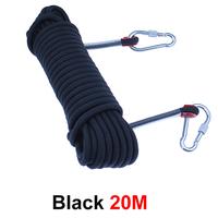 Gambar Tali Paracord Panjat Tebing Climbing Rope 10mm 20 M carabiner Black Outdoor dari Omjak.id Kota Administrasi Jakarta Barat 2 Tokopedia