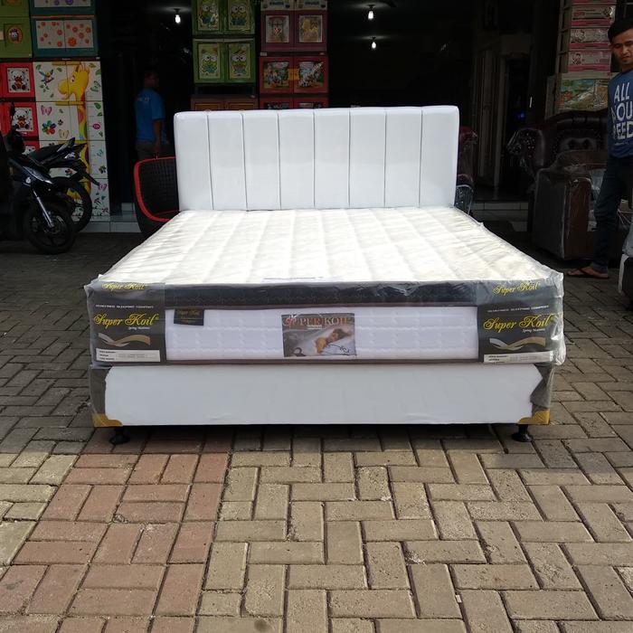Gambar Kasur Spring Bed Superkoil Plus Top+ Divan ukuran 160 1 Set dari lini mebel Kota Tangerang Selatan Tokopedia