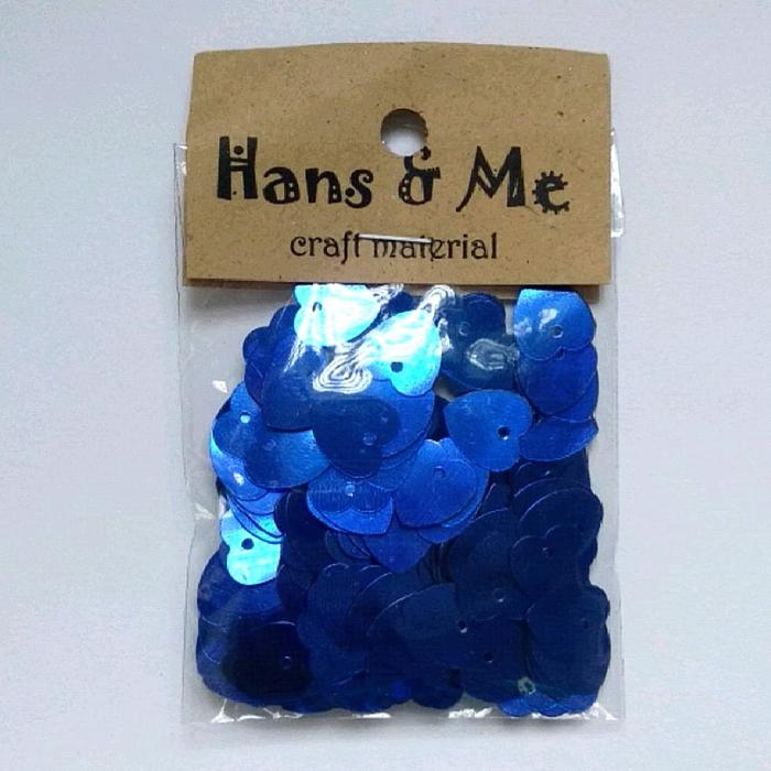 Gambar Payet Manik Hati 9mm Biru dari Hans and Me Kota Administrasi Jakarta Barat Tokopedia