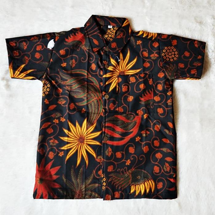 Gambar Kemeja Batik Anak Laki Laki Usia 1_14 Tahun Motif Telo Lengan Pendek dari Batik Tanwijaya Kab. Bantul Tokopedia