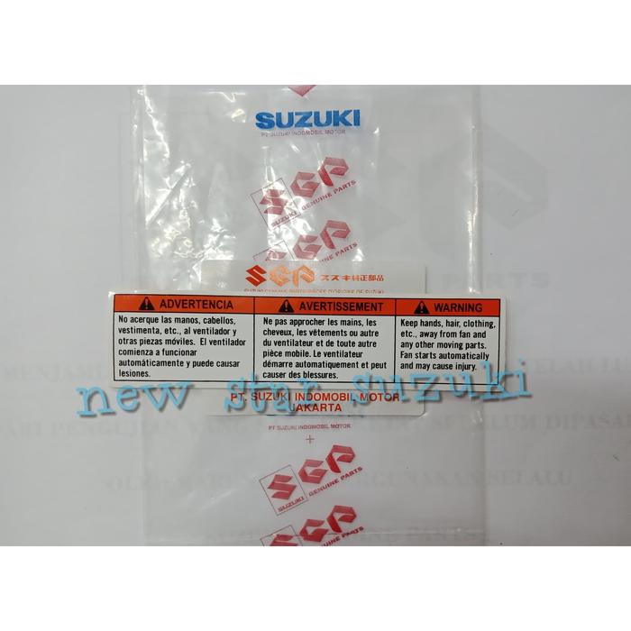 Gambar sticker label engine cooling fan suzuki dari suzuki freak Kota Administrasi Jakarta Pusat Tokopedia