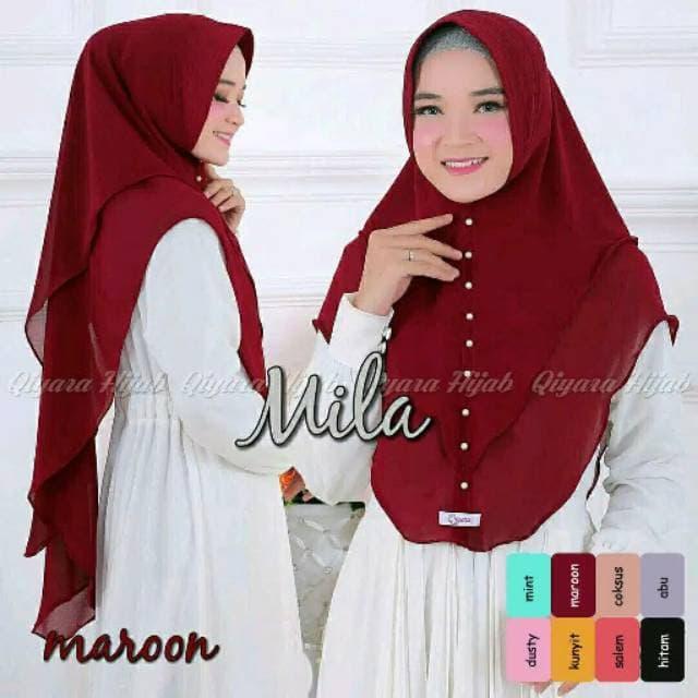Gambar MILA Khimar Mutiara Cerruty dari Solusi Berhijab Kota Depok Tokopedia