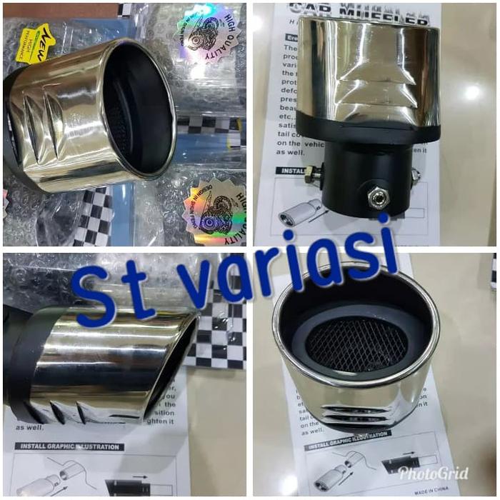 Gambar muffler / buntut knalpot racing jaring mobil pajero sport dari st variasi mobil Kota Administrasi Jakarta Barat Tokopedia