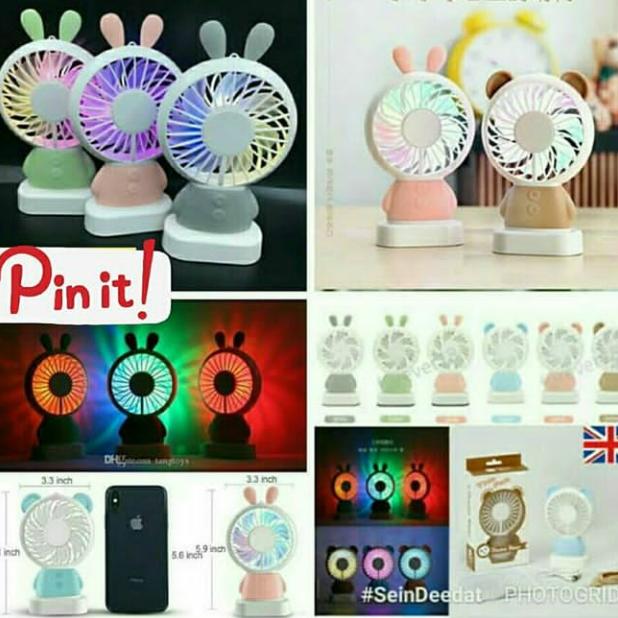 Gambar Kipas Angin kelinci Thin fan Mini Long Rabbit lampu rainbow fan dari silvia cell surabaya Kota Surabaya Tokopedia