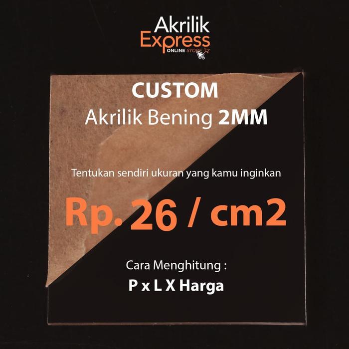Gambar Custom akrilik potongan bning 2mm 27.1 X 28.2 dari akrilik express Kota Tangerang Tokopedia