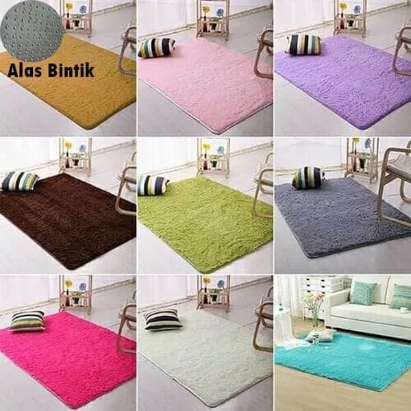 Gambar Karpet Bulu Rasfur Ukuran 150x100x3cm alas bintik dari jemsfoam Kota Bandung Tokopedia
