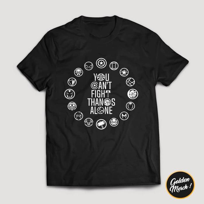 Gambar Kaos Marvel Avengers - You Cant Fight Thanos Alone (2) dari goldenmerch_id Kab. Tangerang Tokopedia