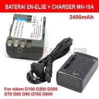 Gambar Baterai EN-EL3E + Charger MH-18 For D200 D300 D70 D80 D90 D700 D800 dari lapaKamera Kota Administrasi Jakarta Selatan 1 Tokopedia