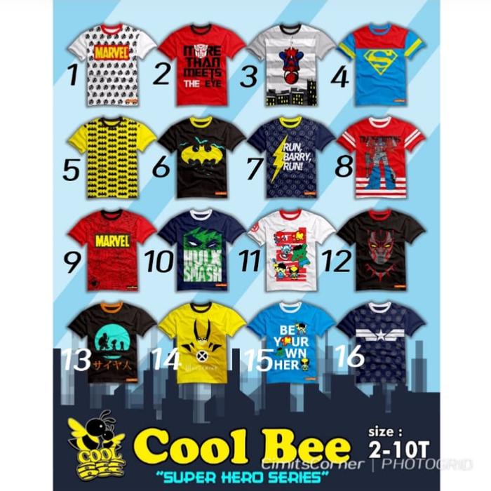 Gambar Kaos Anak Laki Laki Coolbee Hero Series / Atasan Anak Laki laki dari Fortuna Abrar Kab. Bekasi Tokopedia