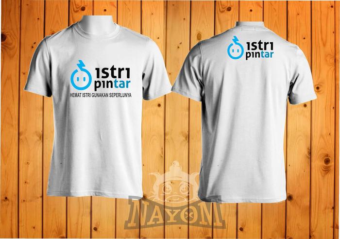 Gambar kaos plesetan istri pintar baju hemat istri dari nayom apparel Kab. Blitar Tokopedia